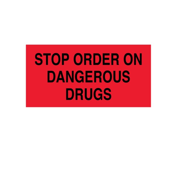 Printed Chart Tape - Stop Order On Dangerous